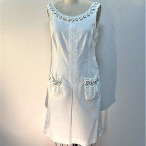 D & G 1960'S STYLE white heavy waffle cotton withgreat button detail